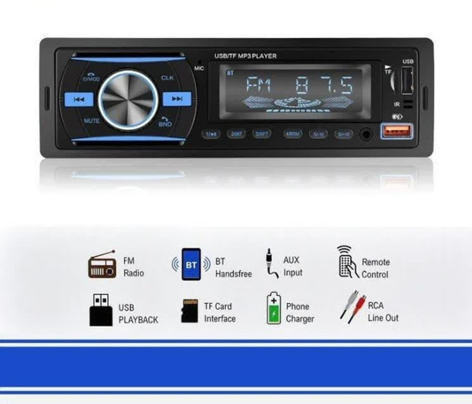 پخش خودرویی پنلی بلوتوثی MP3 PLAYER دارای 4 خروجی 45 وات واقعی