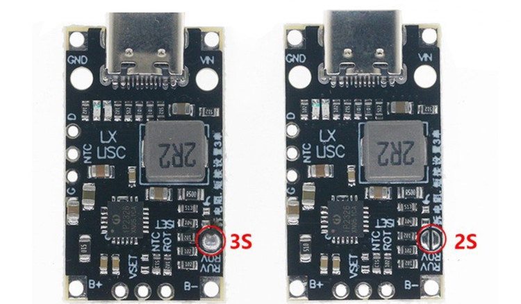 ماژول شارژر باتری لیتیوم یون 2 سل و 3 سل IP2326 با ورودی USB Type-C
